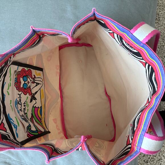 NWT Brighton Rainbow Bright Canvas Beach Tote Bag MSRP $125 - Picture 7 of 8